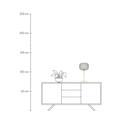 Grose Tischlampe Sober Mit Glasschirm