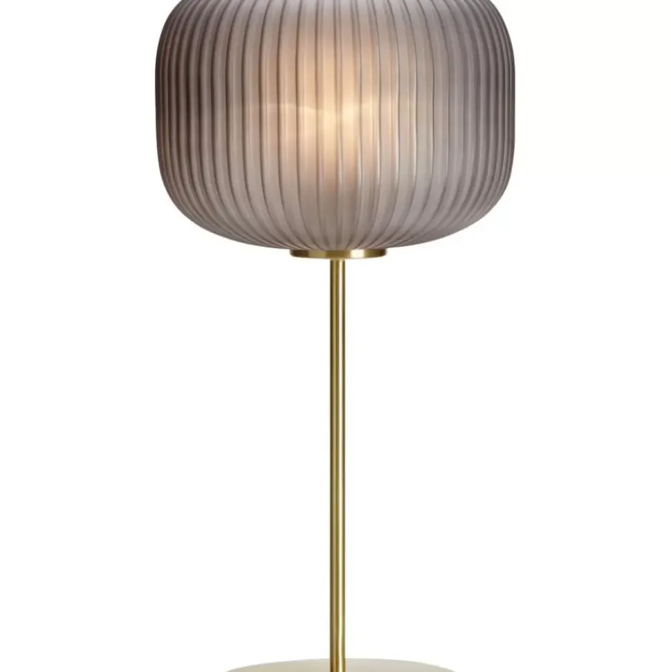 Grose Tischlampe Sober Mit Glasschirm