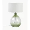 Grose Tischlampe Zoya Mit Glasfus