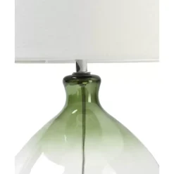 Grose Tischlampe Zoya Mit Glasfus