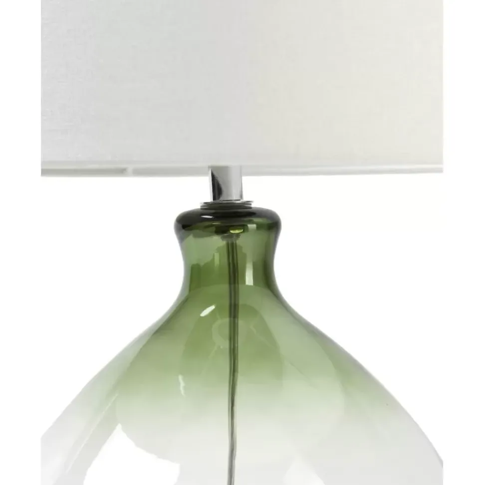 Grose Tischlampe Zoya Mit Glasfus