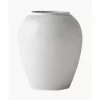 Handgefertigte Porzellan-Vase Rhombe, H 17 Cm