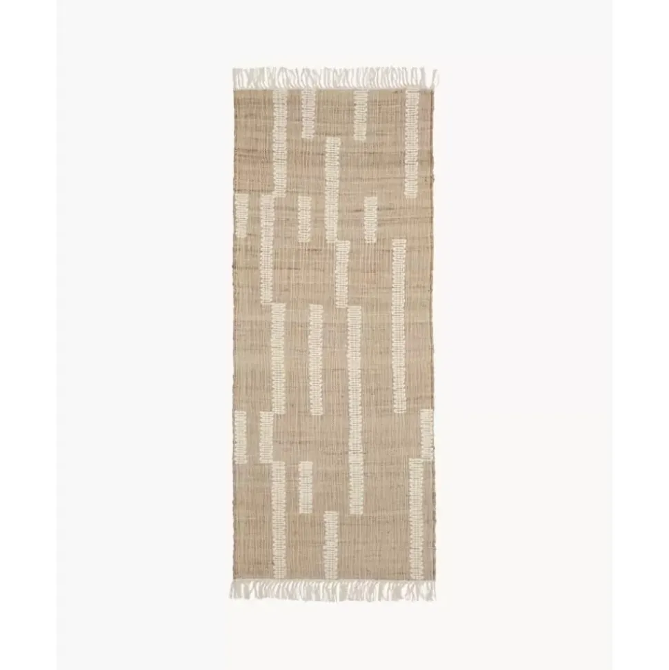 Handgefertigter Jute-Laufer Kerala Mit Fransen