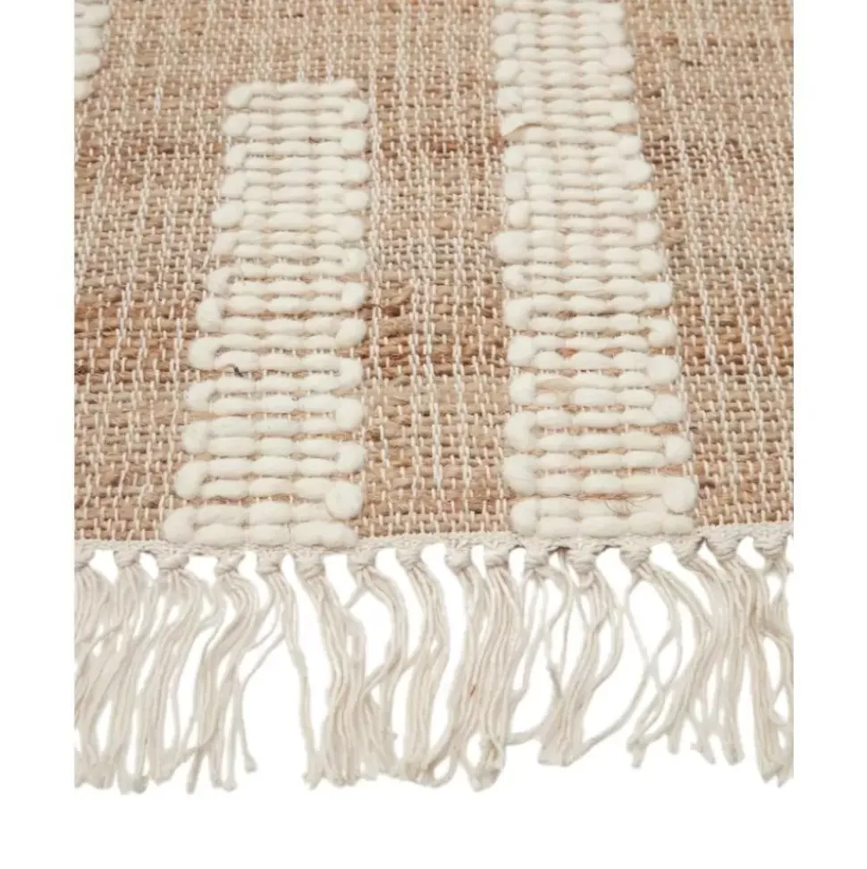 Handgefertigter Jute-Laufer Kerala Mit Fransen