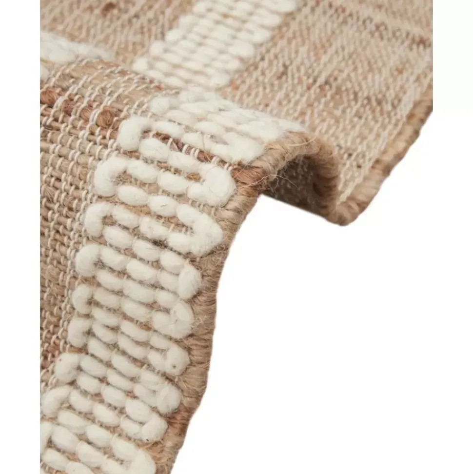 Handgefertigter Jute-Laufer Kerala Mit Fransen