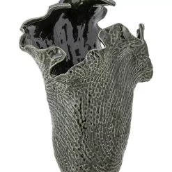 Handgefertigte Steingut-Vase Safiya