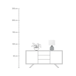 Handgefertigte Tischlampe Ike Mit Betonfus