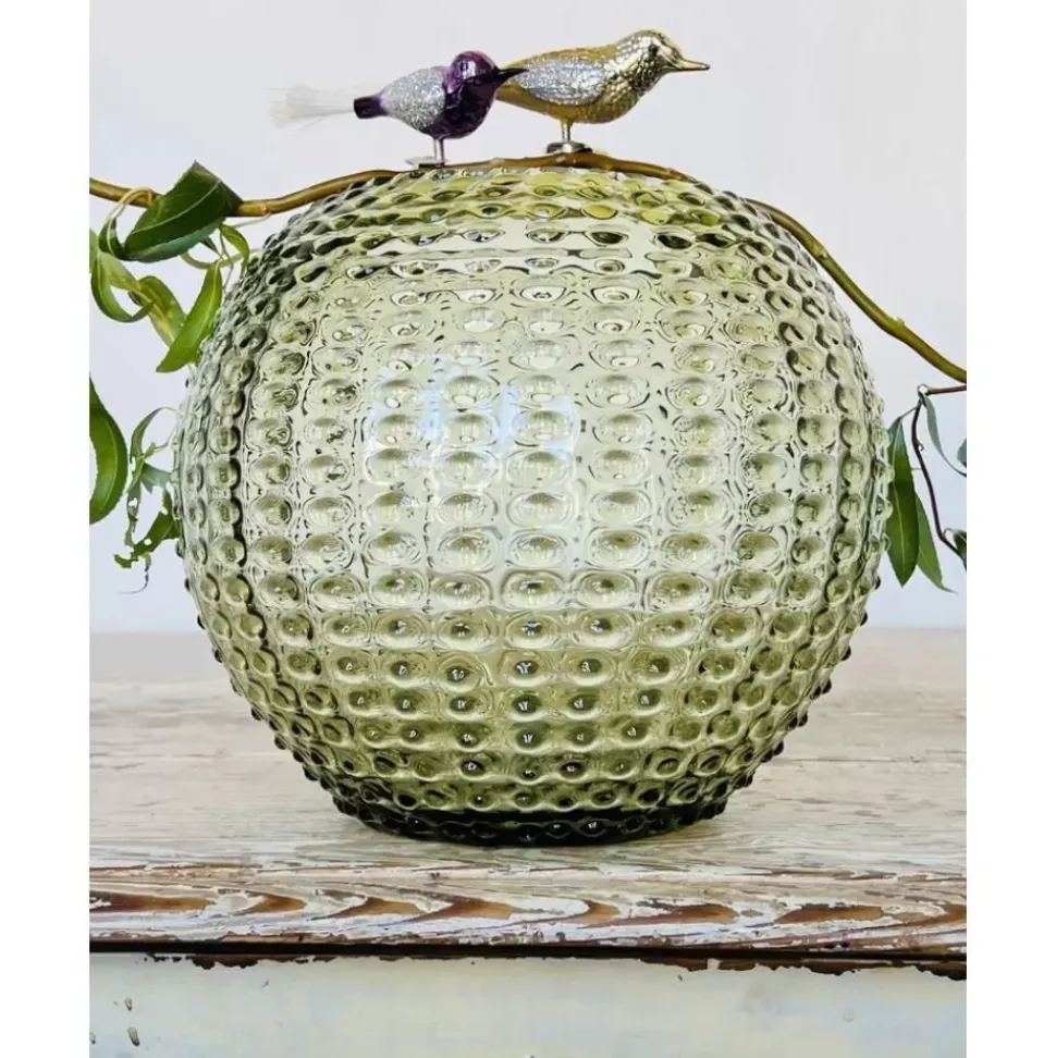 Handgefertigte Vase Hobnail Globe Mit Relief
