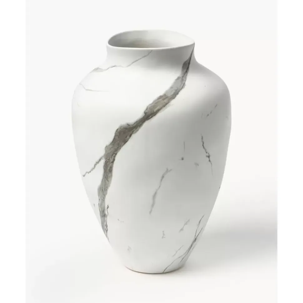 Handgefertigte Vase Latona, Marmoriert