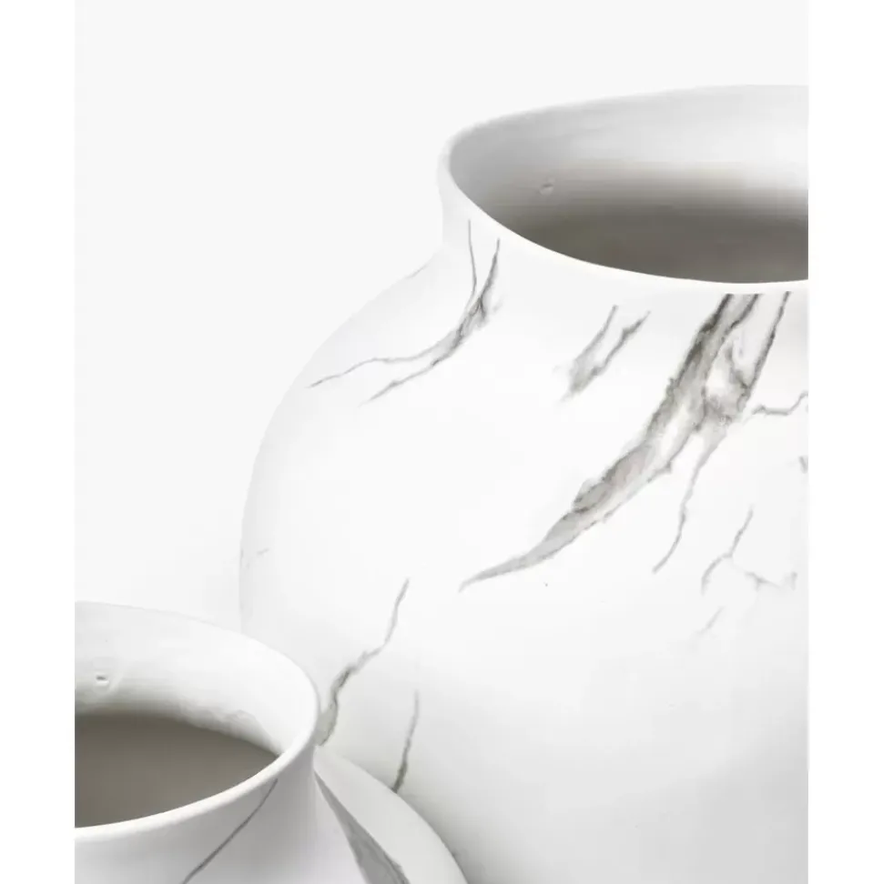 Handgefertigte Vase Latona, Marmoriert