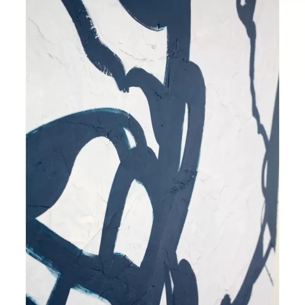 Handgemaltes Leinwandbild Blueplay Mit Holzrahmen