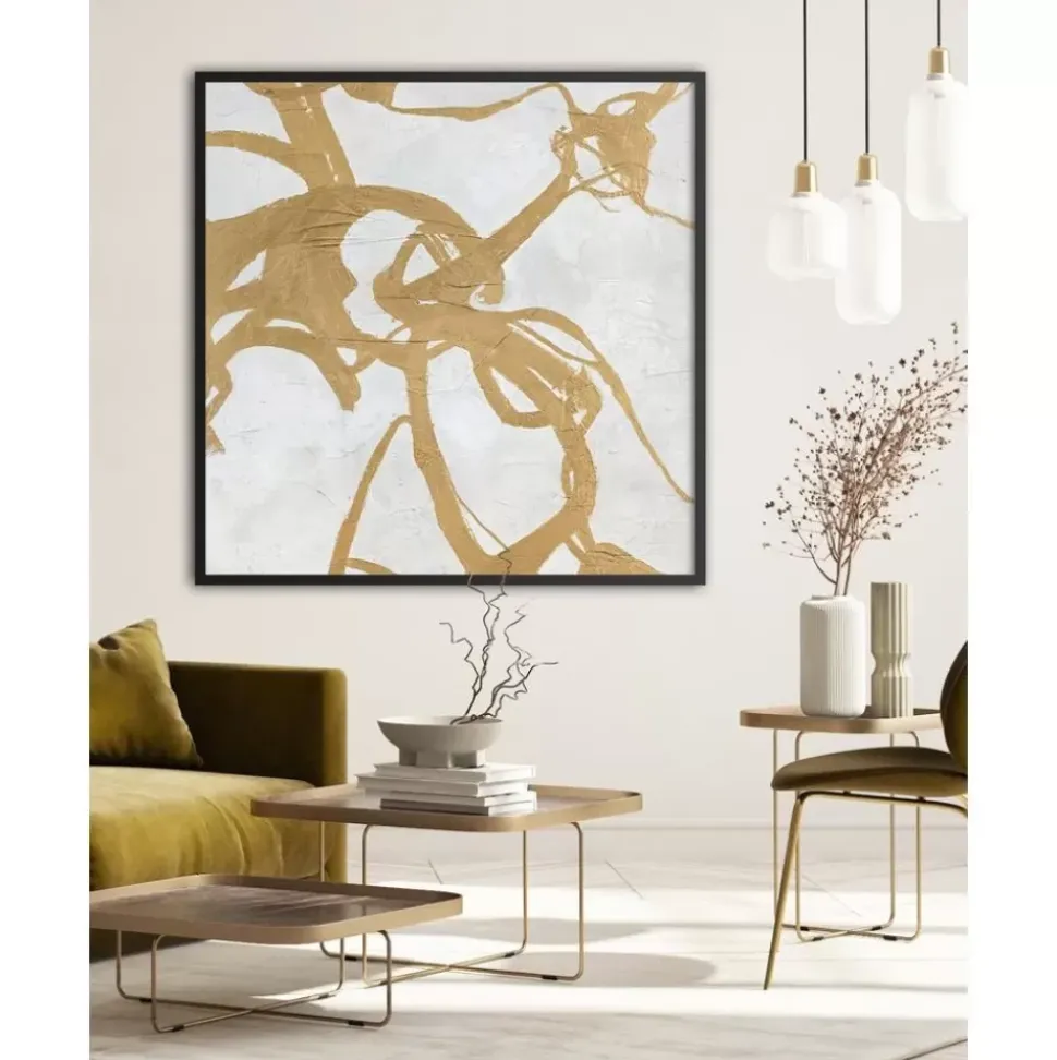 Handgemaltes Leinwandbild Goldplay Mit Holzrahmen