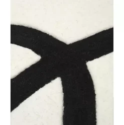 Handgetufteter Wollteppich Line Mit One Line Zeichnung
