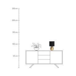 Keramik-Tischlampe Oscar-Gold