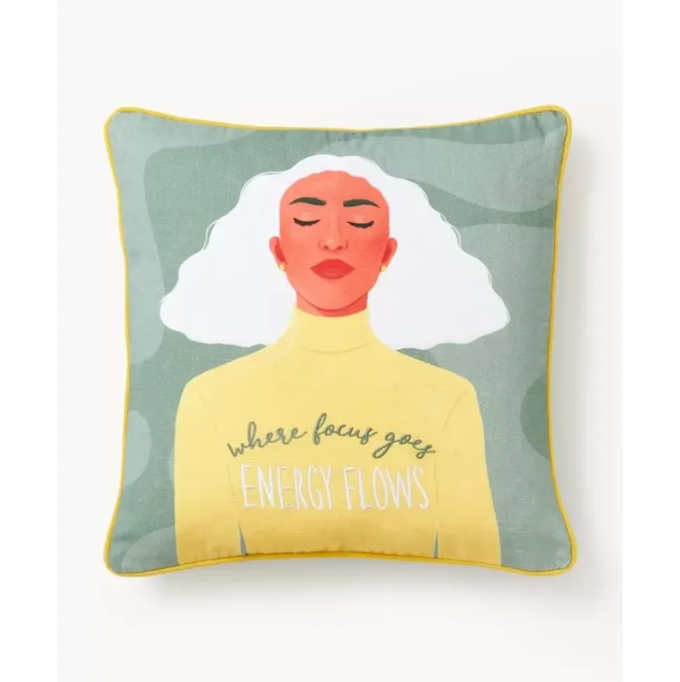 Kissenhulle Amana Mit Statement-Motiv