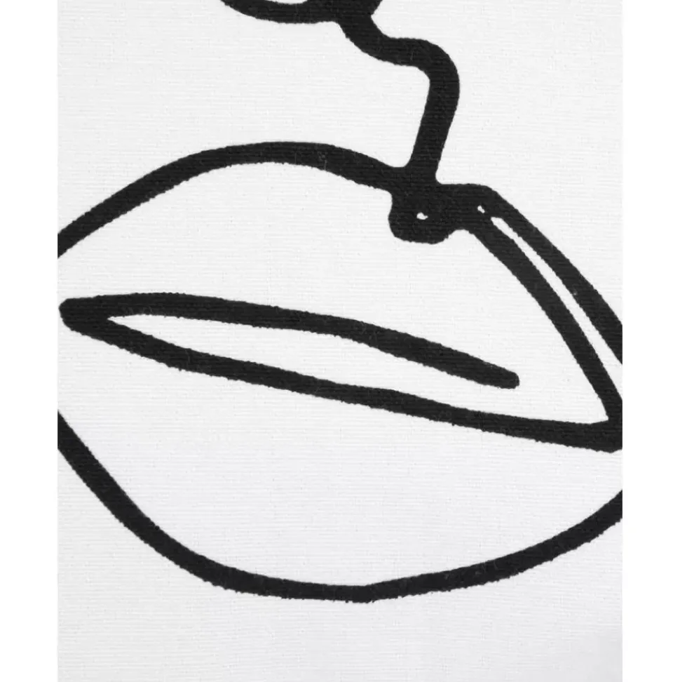 Kissenhulle Ariana Mit Abstrakter One Line Zeichnung