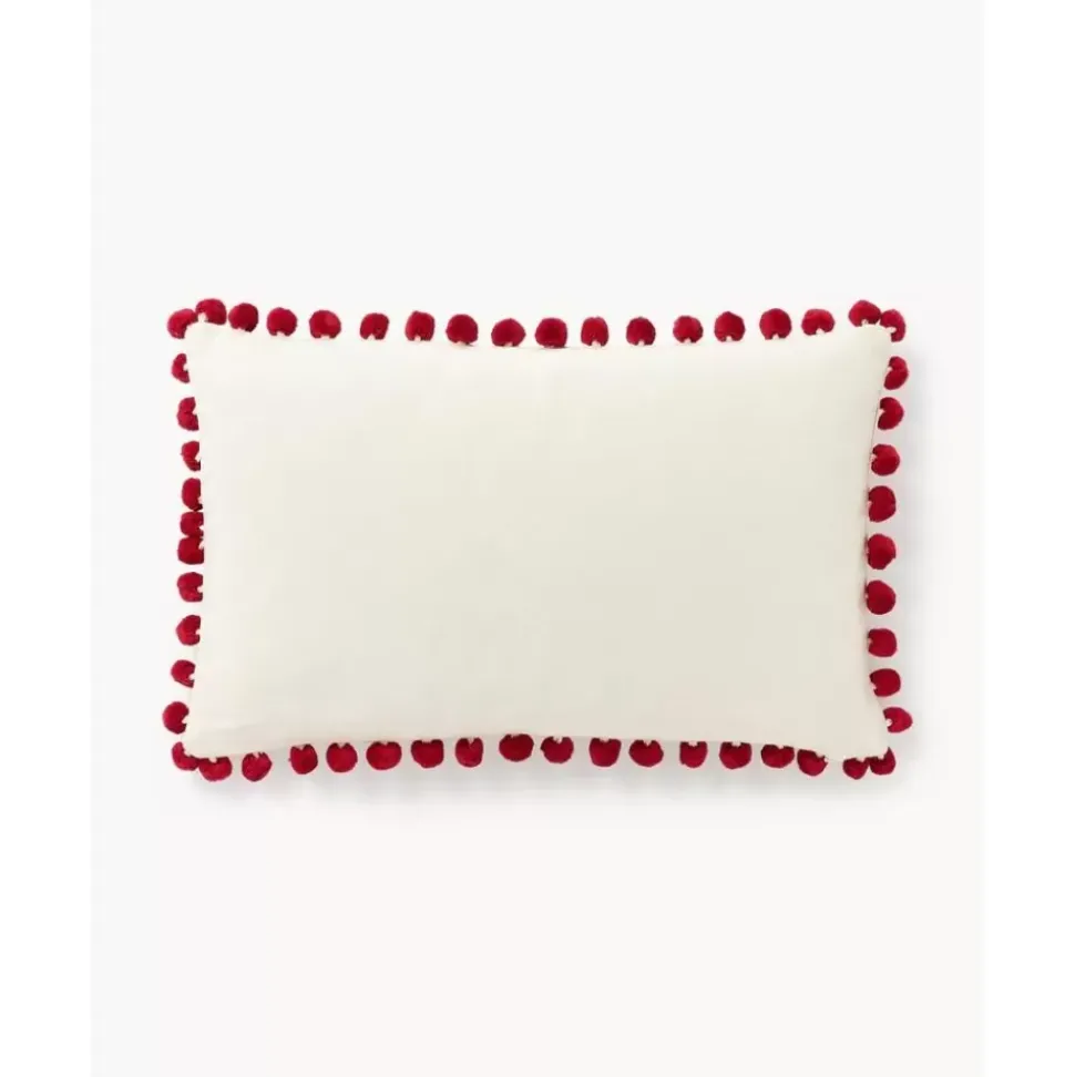 Kissenhulle Coldin Mit Winterlichem Motiv Und Pompons