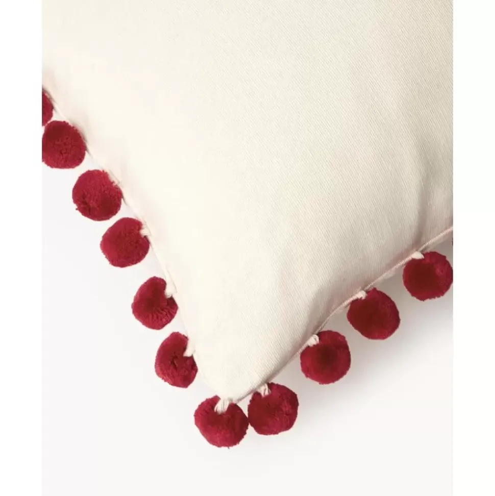 Kissenhulle Coldin Mit Winterlichem Motiv Und Pompons