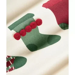Kissenhulle Coldin Mit Winterlichem Motiv Und Pompons