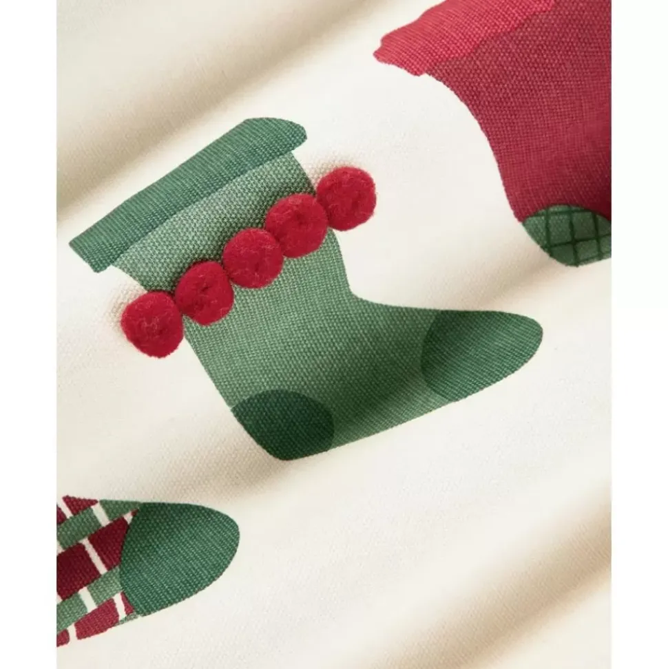 Kissenhulle Coldin Mit Winterlichem Motiv Und Pompons