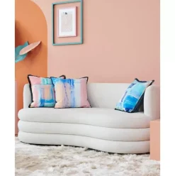 Kissenhulle Colori Im Aquarell-Look Mit Fransen