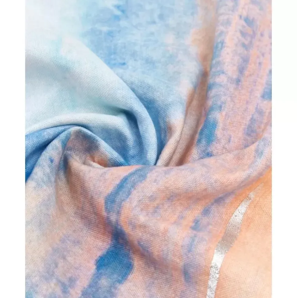 Kissenhulle Colori Im Aquarell-Look Mit Fransen