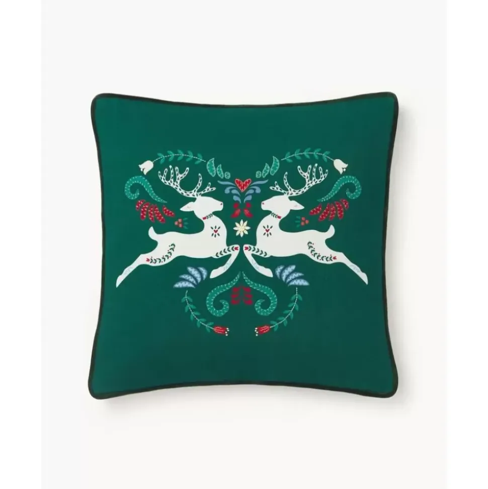 Kissenhulle Deers Mit Winterlichem Motiv