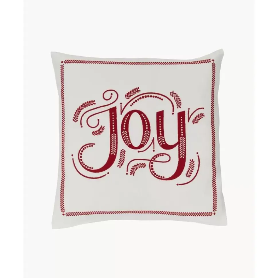 Kissenhulle Joy Mit Winterlichen Stickereien