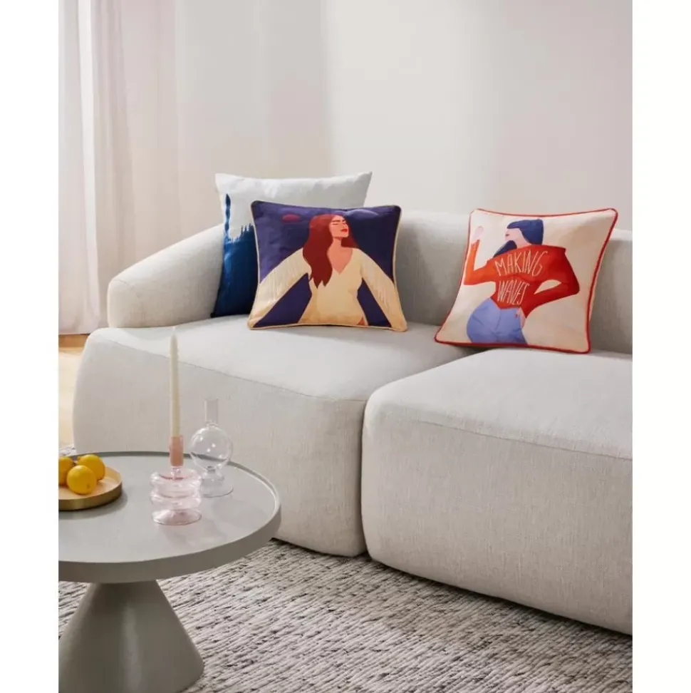 Kissenhulle Junia Mit Statement-Motiv