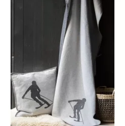 Kissenhulle Skiers In Grau