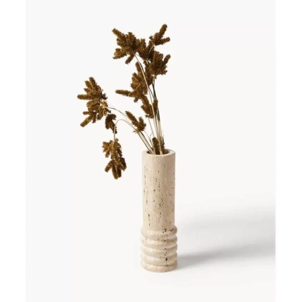 Kleine Deko-Vase Cleighton Aus Travertin