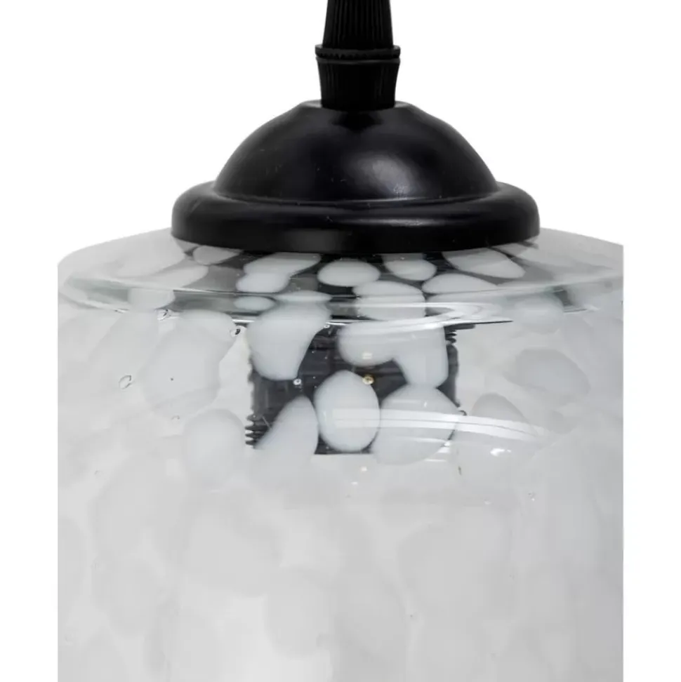 Kleine Glas-Pendelleuchte Gisele Mit Tupfen-Muster