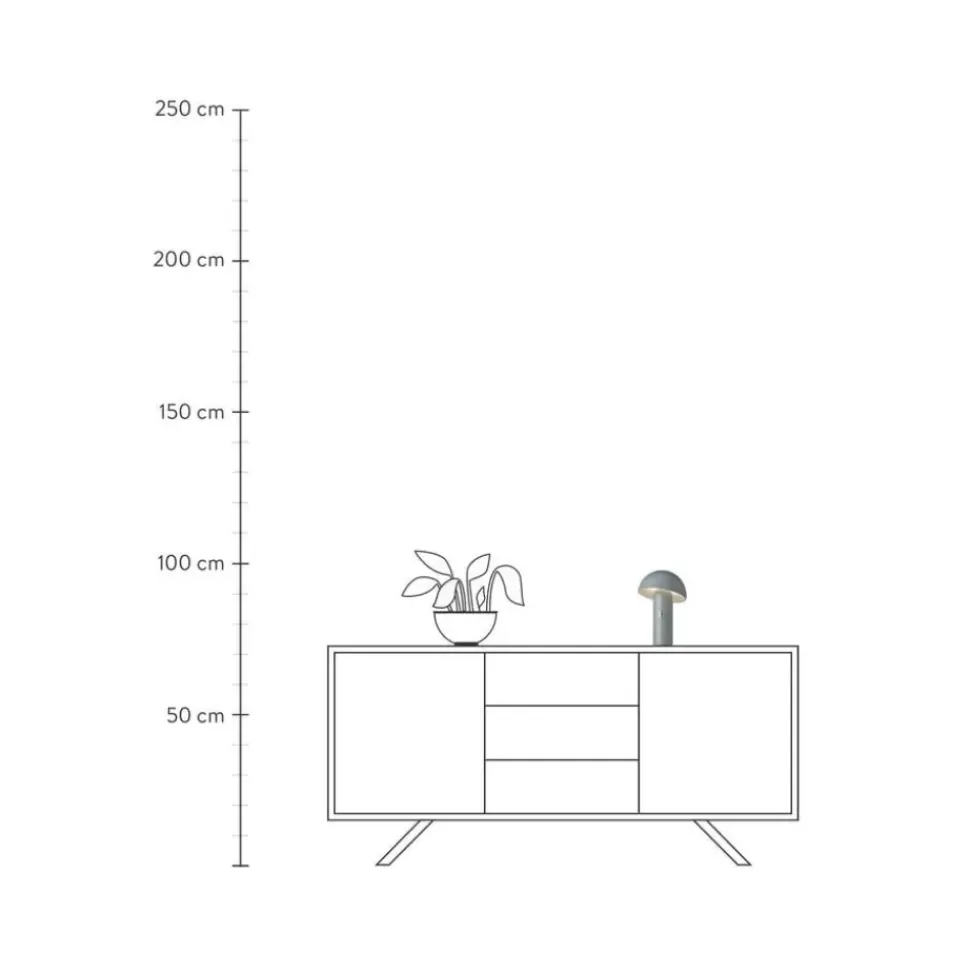 Kleine Mobile Led-Tischlampe Svamp, Dimmbar