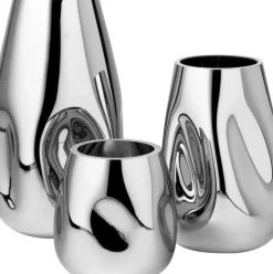 Kleine Mundgeblasene Glas-Vase Mirror