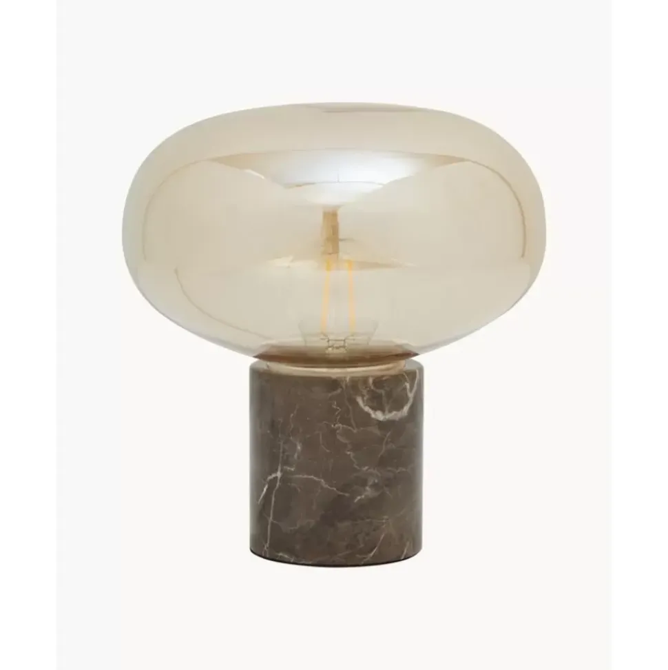Kleine Nachttischlampe Alma Mit Marmorfus