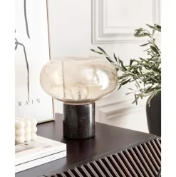 Kleine Nachttischlampe Alma Mit Marmorfus