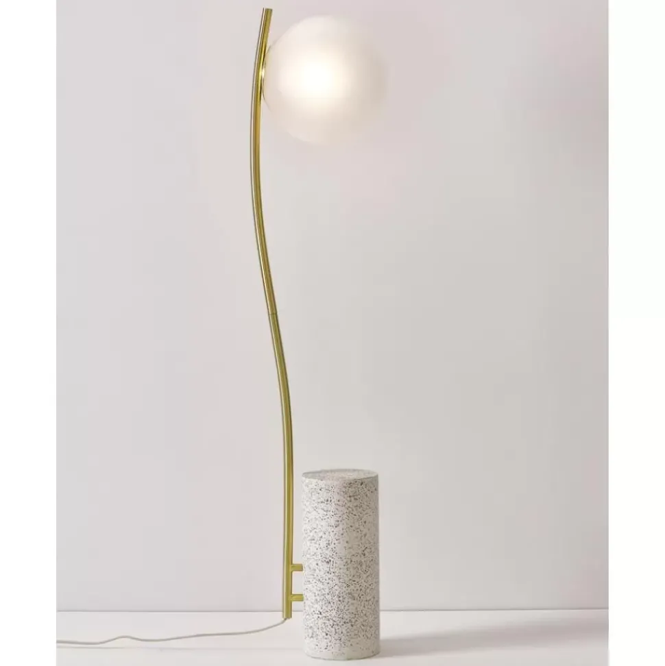 Kleine Stehlampe Cora Mit Terazzo-Fus