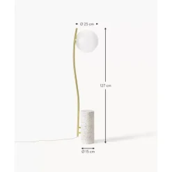 Kleine Stehlampe Cora Mit Terazzo-Fus