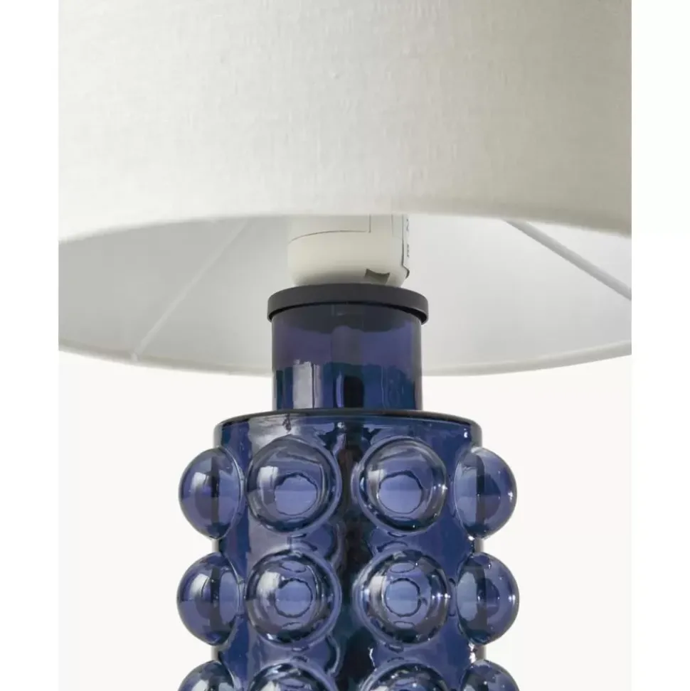 Kleine Tischlampe Olyve Mit Glasfus