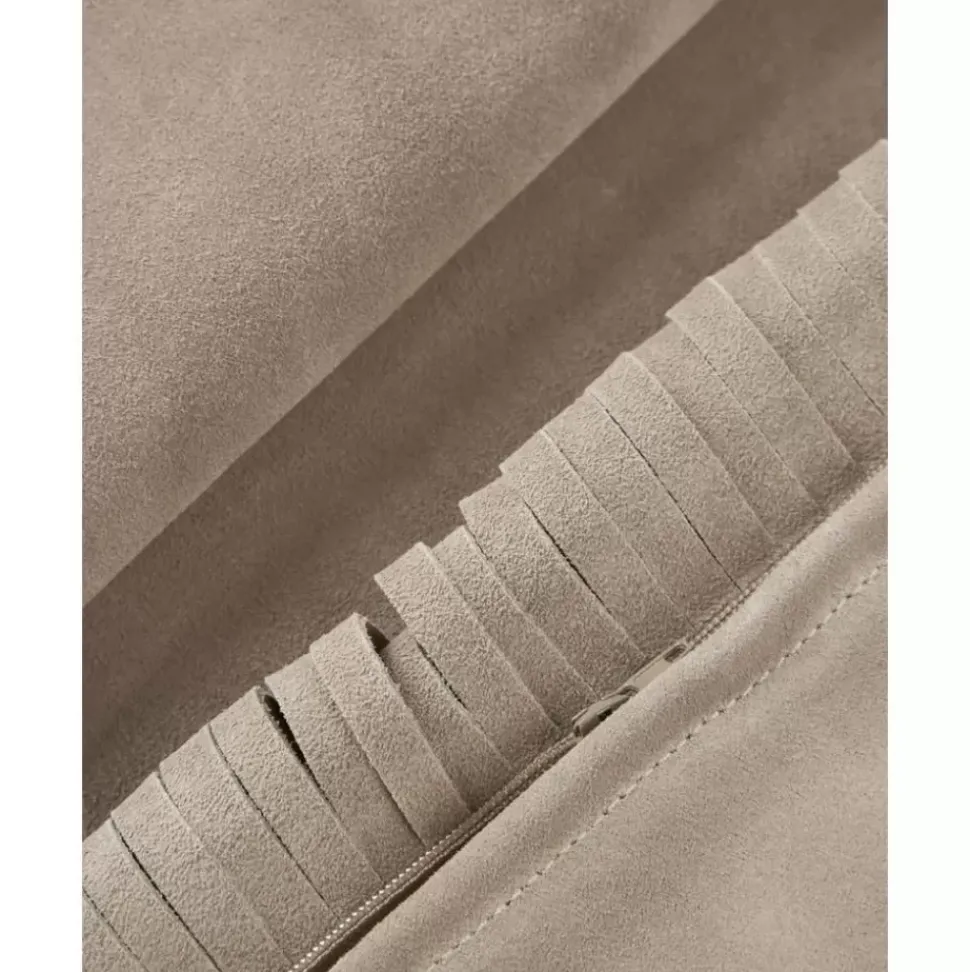 Leder-Kissenhulle Amaia Mit Fransen