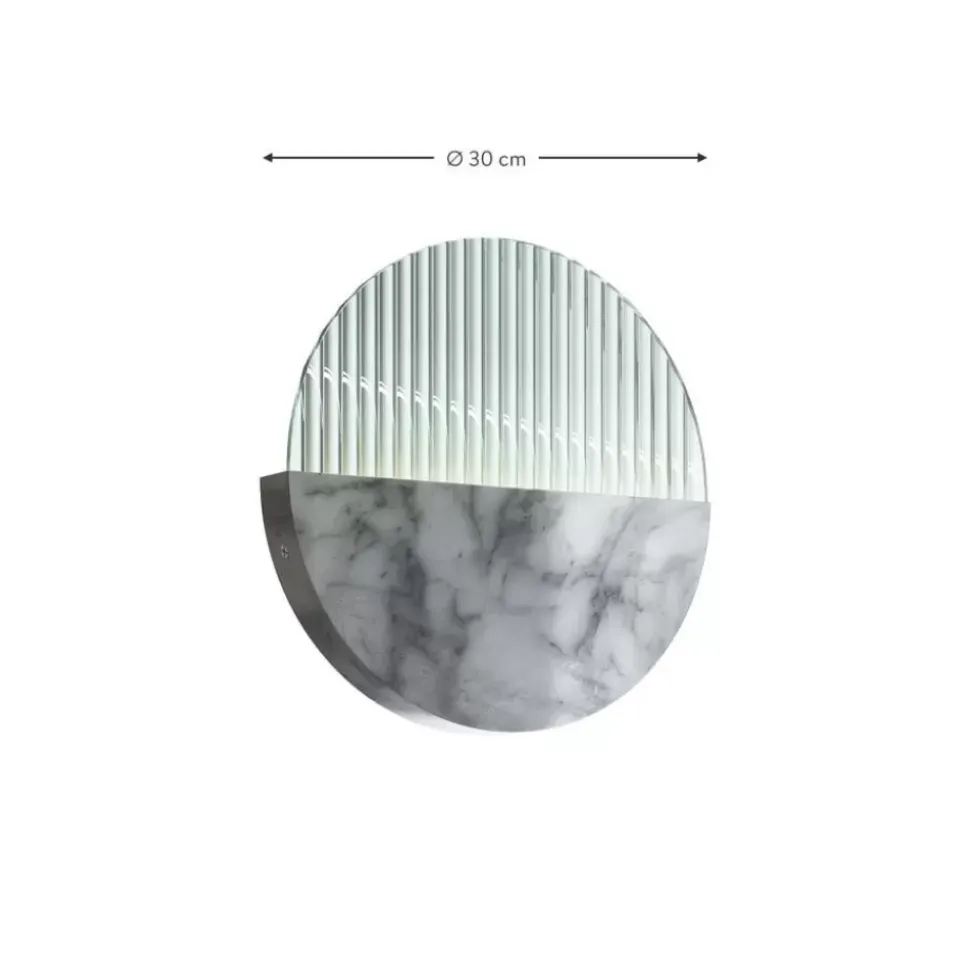 Led-Wandleuchte Jupiter In Marmor-Optik