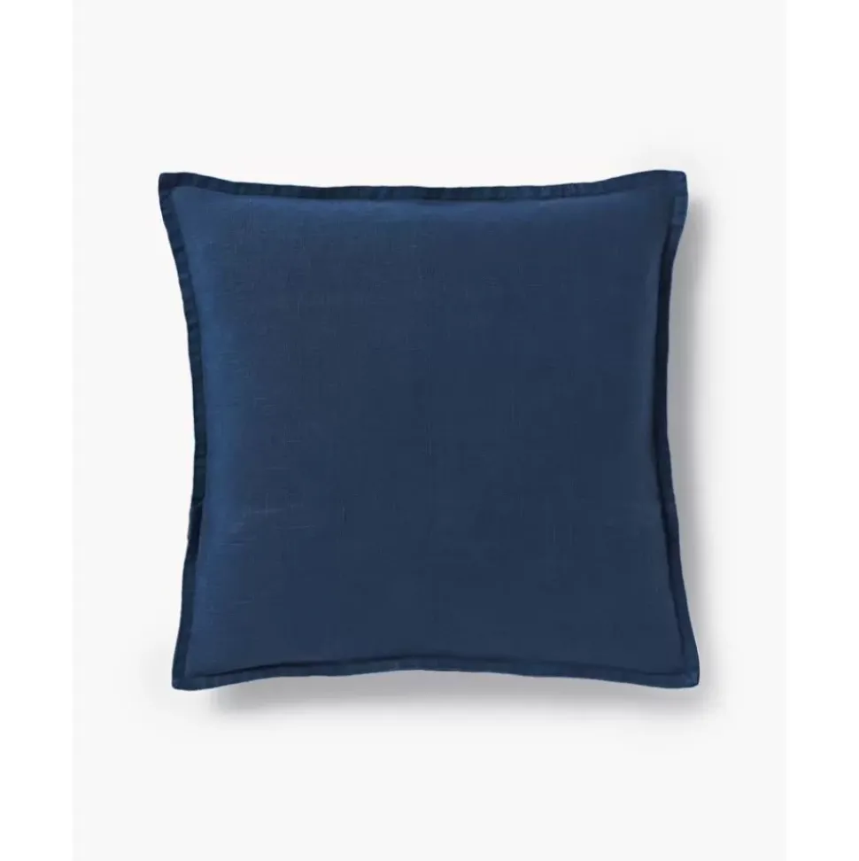 Leinen-Kissenhulle Lanya In Marineblau
