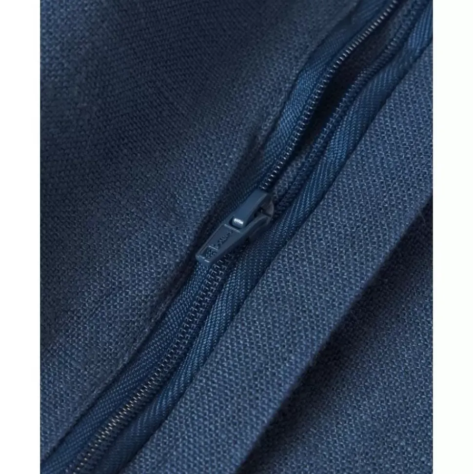 Leinen-Kissenhulle Lanya In Marineblau