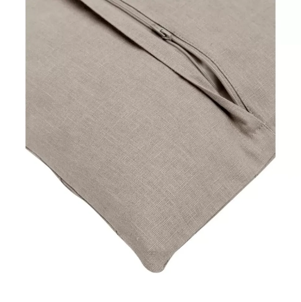 Leinen-Kissenhulle Malia In Beige Mit Strukturmuster