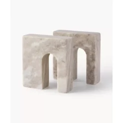 Marmor-Buchstutzen Kai, 2 Stuck