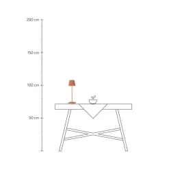 Mobile Dimmbare Ausentischlampe Trellia In Orange