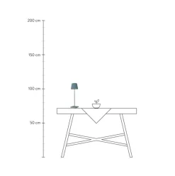 Mobile Dimmbare Ausentischlampe Trellia In Blau