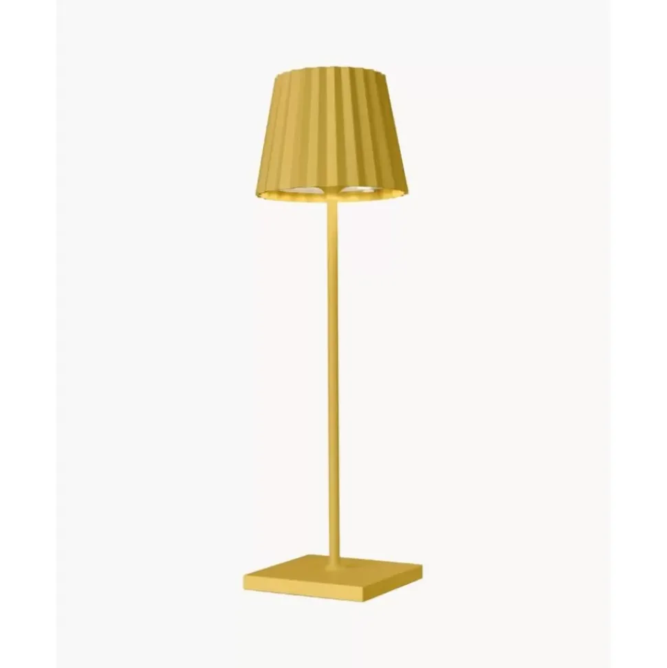 Mobile Dimmbare Led-Ausentischlampe Trellia In Gelb