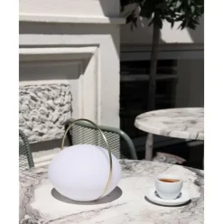 Mobile Dimmbare Led-Ausentischlampe Orbit Mit Usb-Anschluss