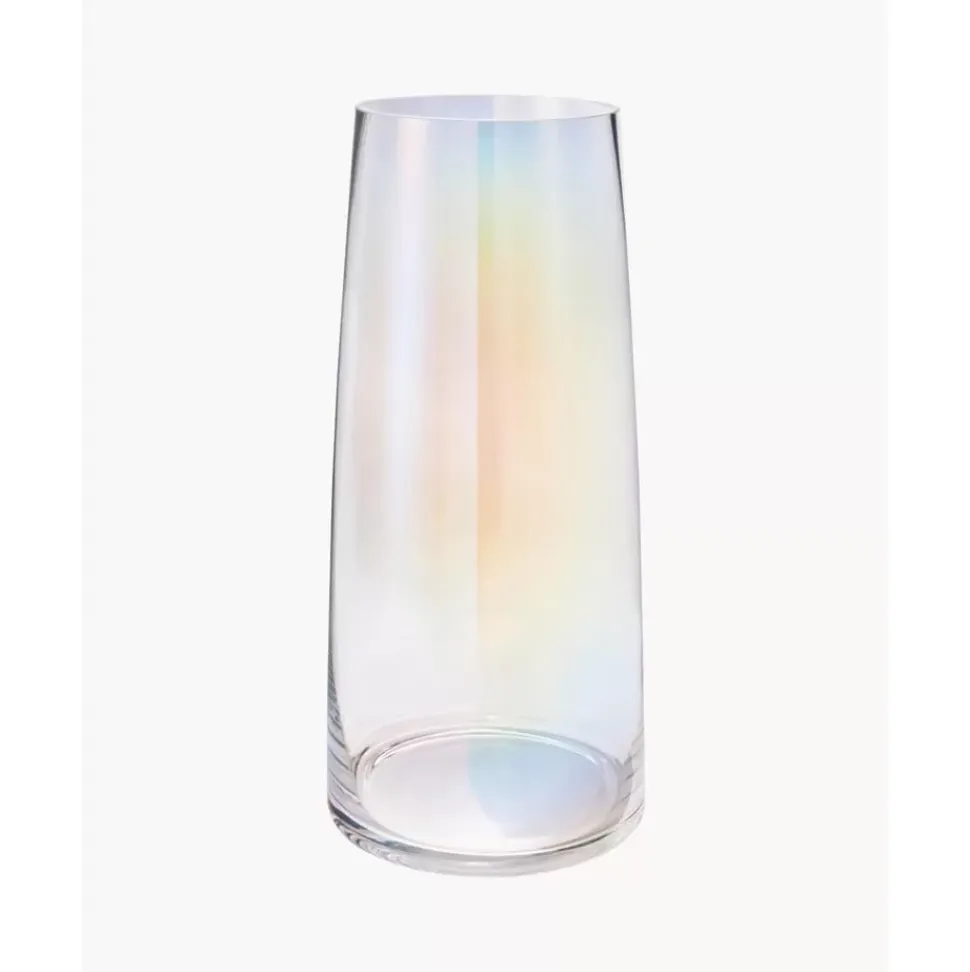 Mundgeblasene Glas-Vase Myla, Irisierend